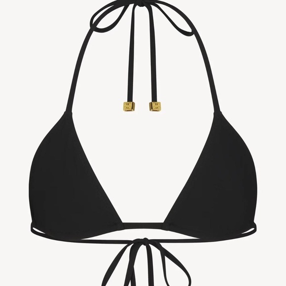 $105 ETERNE la isla black triangle bikini top - Picture 1 of 3